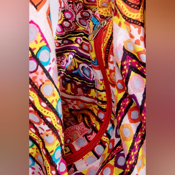 Hobo Beach Yoga Boho Chic Shoulder Bag - Handblock Paisley & Floral Printed - Picture 9 of 9